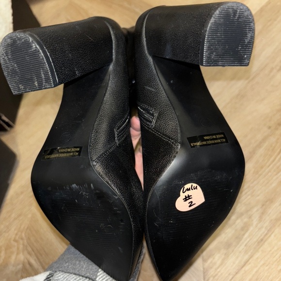 Lulus Dawson Black Pebble Pointed-Toe Mid Calf Boots - Picture 8 of 9